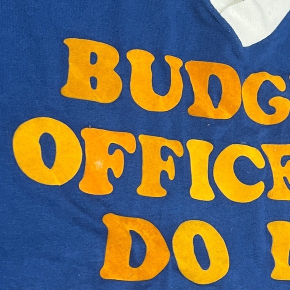 Vintage 80s Single Stitch Budget Officer Do it for Funds Humor 1980s Tshirt - Picture 4 of 6